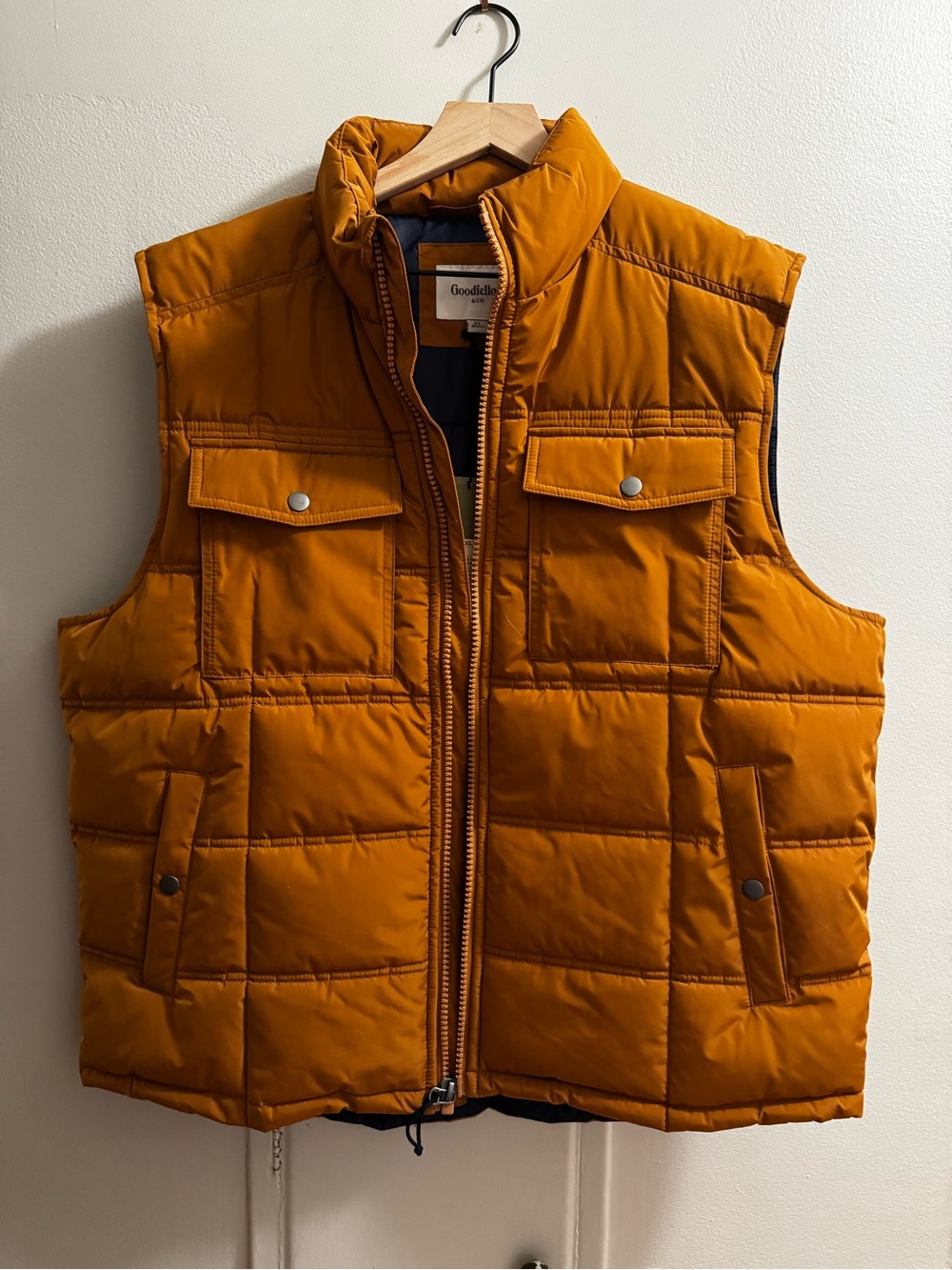 Goodfellow & Co Men's Quilted Puffer Vest - Mustard